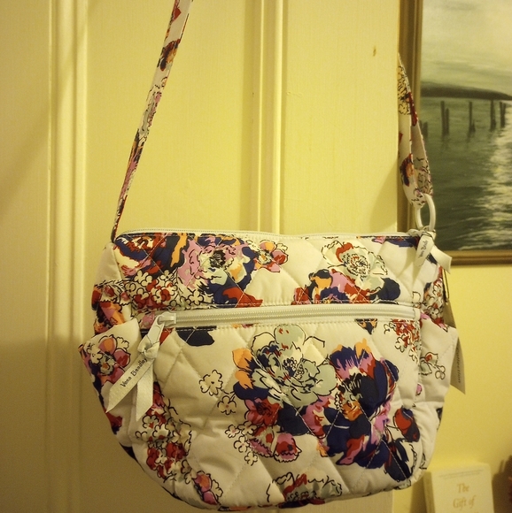 Vera Bradley crossbody bag. Light blue floral print. - Picture 2 of 6